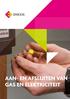 Aan- en afsluiten van gas en elektriciteit