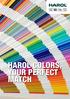 HAROL COLORS, YOUR PERFECT MATCH