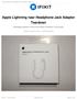 Apple Lightning naar Headphone Jack Adapter