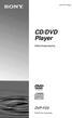 (2) CD/DVD Player. Gebruiksaanwijzing DVP-F Sony Corporation