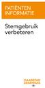 PATIËNTEN INFORMATIE. Stemgebruik verbeteren