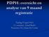 PDPH: overzicht en analyse van 9 maand registratie. Vrijdag 19 april 2013 Co-assistent: Astrid Barbé Promotor: Dr. Johan De Coster