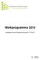 Werkprogramma 2016 Goedgekeurd door de Vlaamse Woonraad op 17/12/2015