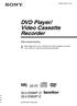 DVD Player/ Video Cassette Recorder