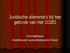 Juridische dilemma s bij het gebruik van het COZO. Tom Balthazar Hoofddocent gezondheidsrecht UGent