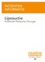 PATIËNTEN INFORMATIE. Liposuctie. Polikliniek Plastische Chirurgie