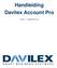 Handleiding Davilex Account Pro. Versie 1.1, september 2012