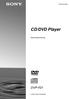 (1) CD/DVD Player. Gebruiksaanwijzing DVP-F Sony Corporation
