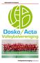 Informatie brochure. Volleybalvereniging Dosko/Acta