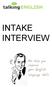 INTAKE INTERVIEW. We help you improve your English language skills.