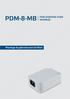 PDM-8-MB POM (VOEDING OVER MODBUS) Montage & gebruiksvoorschriften