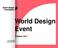 World Design Event. Oktober Tim Vermeulen September 2016