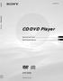 (3) CD/DVD Player DVP-S435. CD/DVD Player. Istruzioni per l uso Gebruiksaanwijzing DVP-S Sony Corporation