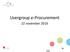 Usergroup e-procurement. 22 november 2016