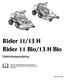 Rider 11/13 H Rider 11 Bio/13 H Bio. Gebruiksaanwijzing