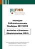 Infowijzer FHR-instroomtoets Studiejaar Bachelor of Business Administration (BBA)