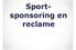 Sportsponsoring. reclame