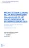 MODALITEITEN IN VERBAND MET DE MASTERPROEVEN IN AANVULLING OP HET UGENT ONDERWIJS- EN EXAMENREGLEMENT (OER)