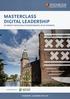 MASTERCLASS DIGITAL LEADERSHIP DE IMPACT VAN DIGITALE TRANSFORMATIE OP DE OVERHEID