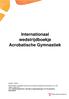 Internationaal wedstrijdboekje Acrobatische Gymnastiek