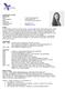 CURRICULUM VITAE Personalia Profiel Opleidingen Cursussen Werkervaring