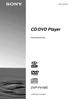 (2) CD/DVD Player. Gebruiksaanwijzing DVP-F41MS Sony Corporation
