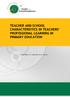 TEACHER AND SCHOOL CHARACTERISTICS IN TEACHERS PROFESSIONAL LEARNING IN PRIMARY EDUCATION. D. De Neve, B. Vanblaere & G. Devos