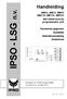 IPSO - LSG n.v. Handleiding. WE55, WE73, WE95 WE110, WE132, WE165 Met elektronische programmator µ20. Technische gegevens. Technische gegevens