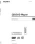 (1) CD/DVD Player DVP-F11. CD/DVD Player. Istruzioni per l uso. Gebruiksaanwijzing DVP-F Sony Corporation
