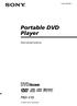 (1) Portable DVD Player. Gebruiksaanwijzing PBD-V by Sony Corporation