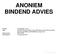 ANONIEM BINDEND ADVIES