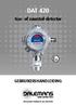 DAT 420. Gas- of zuurstof-detector GEBRUIKERSHANDLEIDING THE BELGIAN PIONEER IN GAS DETECTION