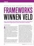 WINNEN VELD FRAMEWORKS. Architectuurraamwerken (frameworks), zoals TOGAF, IAF, frameworks. 22 business process magazine nummer 6 oktober 2005