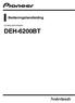 Bedieningshandleiding CD RDS-ONTVANGER DEH-6200BT. Nederlands