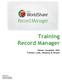 Training Record Manager
