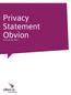 Privacy Statement Obvion