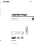(1) CD/DVD Player. Istruzioni per l uso. Gebruiksaanwijzing DVP-S by Sony Corporation