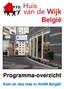 Programma-overzicht Kom en doe mee in HvdW België!