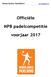 Officiële. NPB padelcompetitie. voorjaar 2017