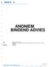 ANONIEM BINDEND ADVIES