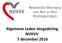 Algemene Leden Vergadering NVHVV 7 december 2016