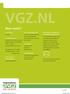 VGZ.NL. Ons klachtenpunt VGZ afdeling Klachtenmanagement Antwoordnummer VM Eindhoven