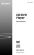 (1) CD/DVD Player. Gebruiksaanwijzing DVP-NS Sony Corporation