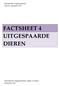 Nederlandse Vegetariersbond Utrecht, november 2017 FACTSHEET 4 UITGESPAARDE DIEREN