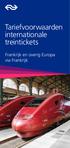 Tariefvoorwaarden internationale treintickets. Frankrijk en overig Europa via Frankrijk