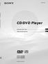 (1) CD/DVD Player. Istruzioni per l uso Gebruiksaanwijzing DVP-S536D DVP-S535D Sony Corporation