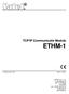 ETHM-1. TCP/IP Communicatie Module. SATEL sp. z o.o. ul. Schuberta Gdańsk POLAND tel