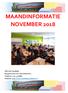 MAANDINFORMATIE NOVEMBER 2018