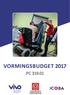 VORMINGSBUDGET 2017 PC