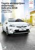 Toyota adviesprijzen onderhoud; indicatie 2018 Toyota Prius Bouwjaar 2009